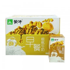 蒙牛早餐牛奶饮品核桃利乐包250ml×24包/箱