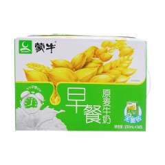 蒙牛早餐牛奶饮品原麦利乐包250ml×24包/箱