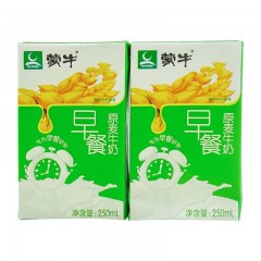 蒙牛早餐牛奶饮品原麦利乐包250ml×24包/箱