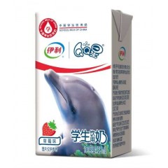 伊利学生饮用奶草莓味125ml*36盒/箱