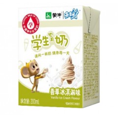 蒙牛学生奶香草味200ml*24盒/箱