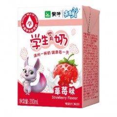 蒙牛学生奶草莓味200ml*24盒/箱