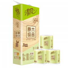 清风卷纸 原木纯品 3层 270段10卷/袋