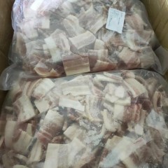 冻猪带皮五花肉片 20斤/箱